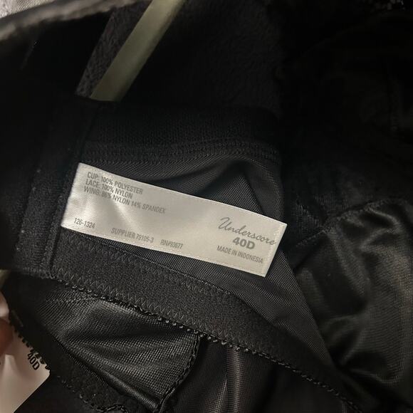 Underscore Unlined Underwire Black Bra 40DD - Picture 2 of 8